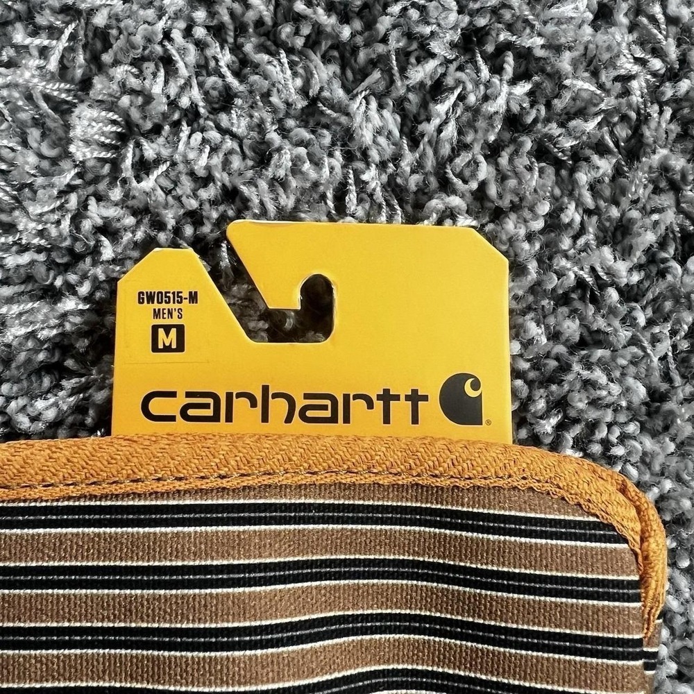 NWT Carhartt Duck Synthetic Suede Knit Medium M Gloves Brown GW0551-M A551 - Picture 3 of 7